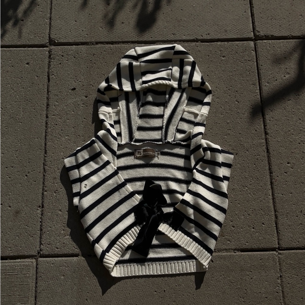 Striped Hooded Sweater Vest